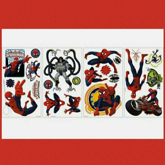 NEW Marvel Spiderman 22-Pc Ultimate Removable Wall Decals - Picture 2 of 6